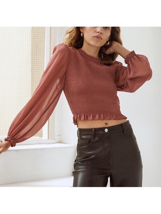 Wilfred Tops - NWT Aritzia Wilfred Tempest blouse in a terracotta pink shade. Size XXS.